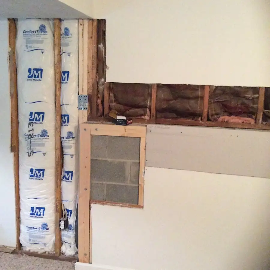 Wall insulation replacement during Contents Cleaning & Restoration in Stallings